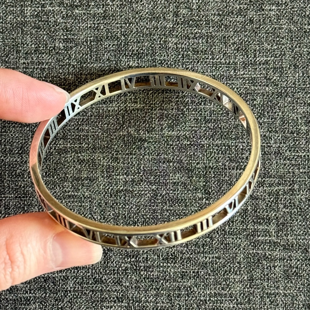 Tiffany bangle bracelet Atlas collection, pouch not included